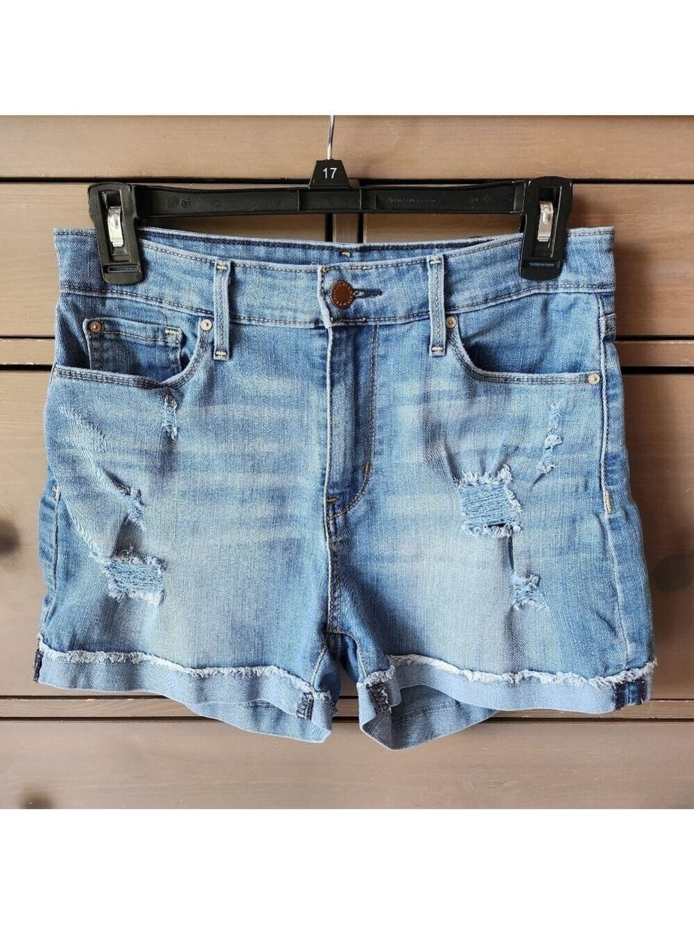 Levi's High-Waisted Denim Distressed Women Shorts. Size 8 (29)